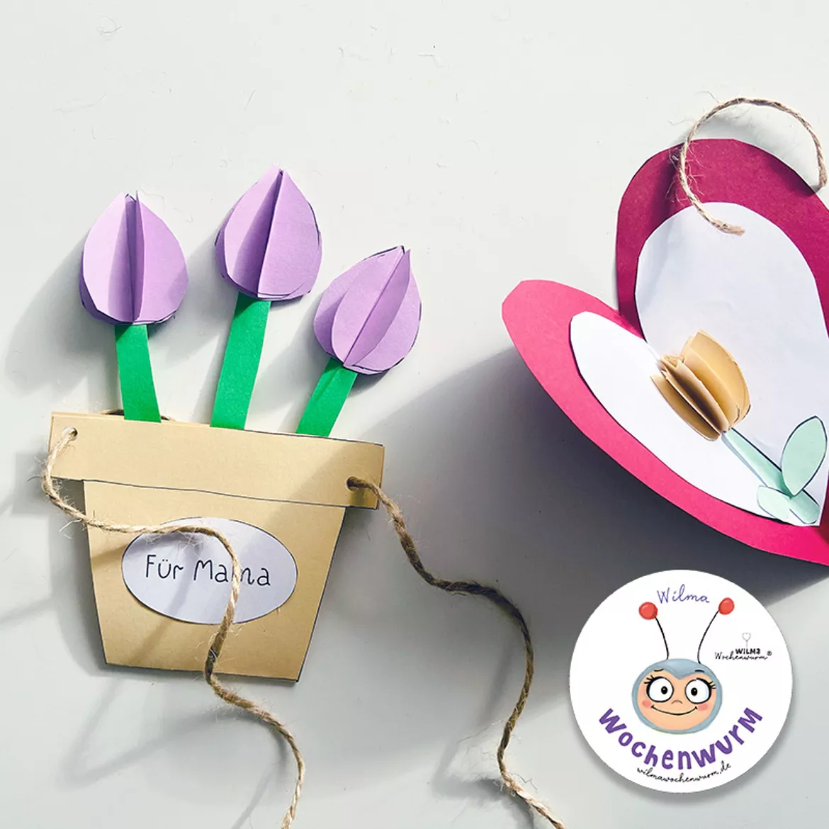 Bild in der Beschreibung des Unterrichtsmaterials Basteln am Muttertag - DIY - Karten - Geschenk von Wilma Wochenwurm #1