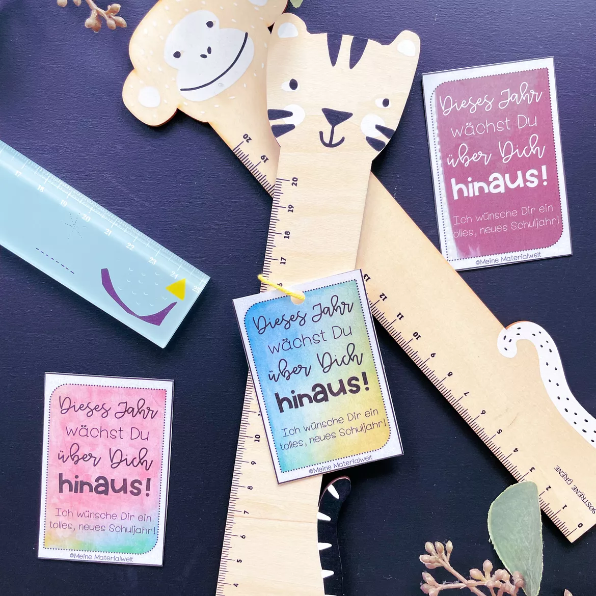Bild in der Beschreibung des Unterrichtsmaterials Lineal als Willkommensgruß/Willkommensgeschenk zum Schuljahresanfang / Schulstart von Meine Materialwelt #1