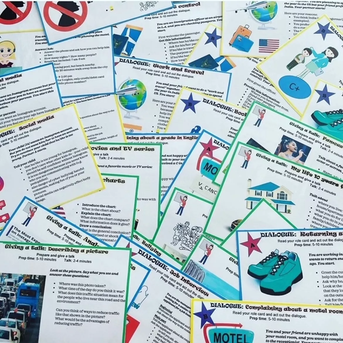 Bild in der Beschreibung des Unterrichtsmaterials Speaking: ROLE PLAY & TALKS von Teacher