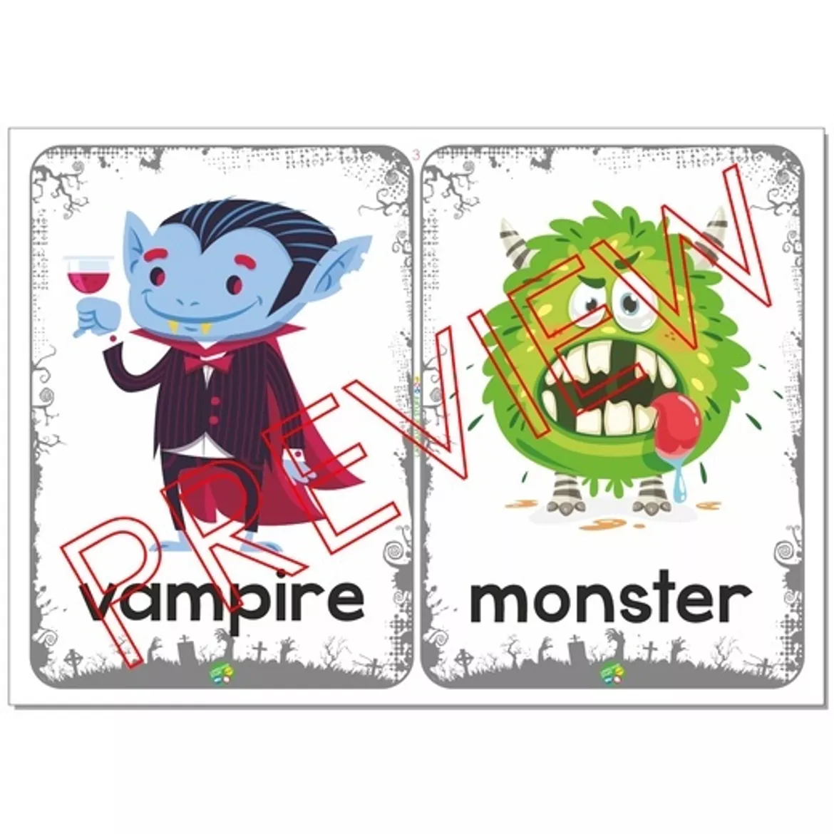 Bild in der Beschreibung des Unterrichtsmaterials Halloween Vocabulary Cards von Language Stuff #4