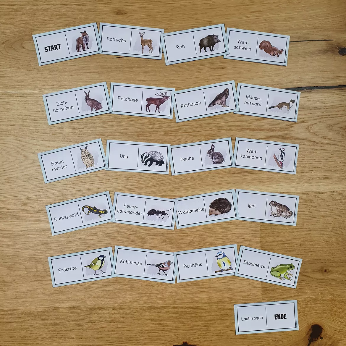 Bild in der Beschreibung des Unterrichtsmaterials Waldtiere - Domino von The Growing Firsties #1