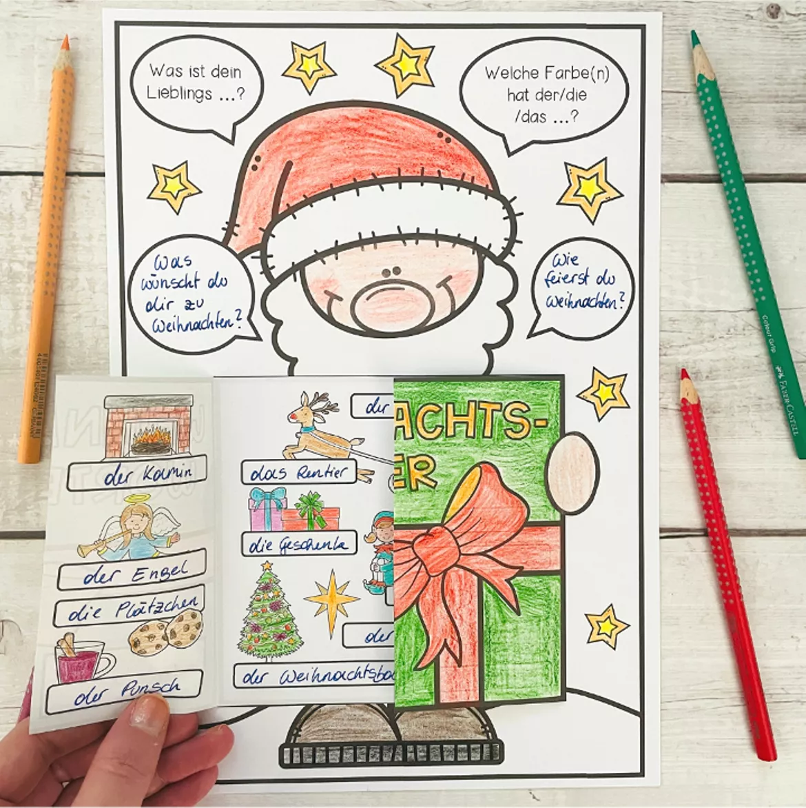 Bild in der Beschreibung des Unterrichtsmaterials WEIHNACHTEN - Wortschatz Craftivity von Unterrichtmitspass #1