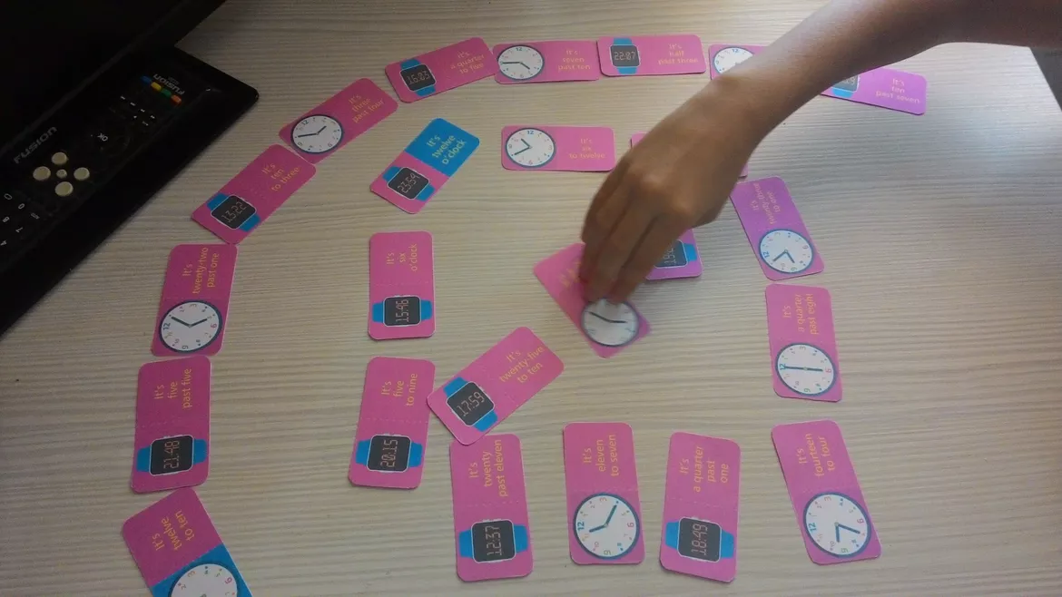 Bild in der Beschreibung des Unterrichtsmaterials Time domino 2in1 von Language Stuff #9