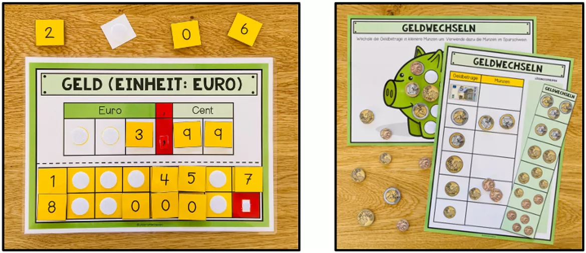Bild in der Beschreibung des Unterrichtsmaterials GELD (Größen und Maßeinheiten) - Materialpaket von Unterrichtmitspass #2