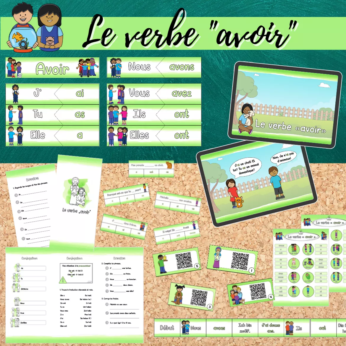Bild in der Beschreibung des Unterrichtsmaterials Materialpaket: Le verbe "avoir" (Grammaire) von Mme_Sie #1
