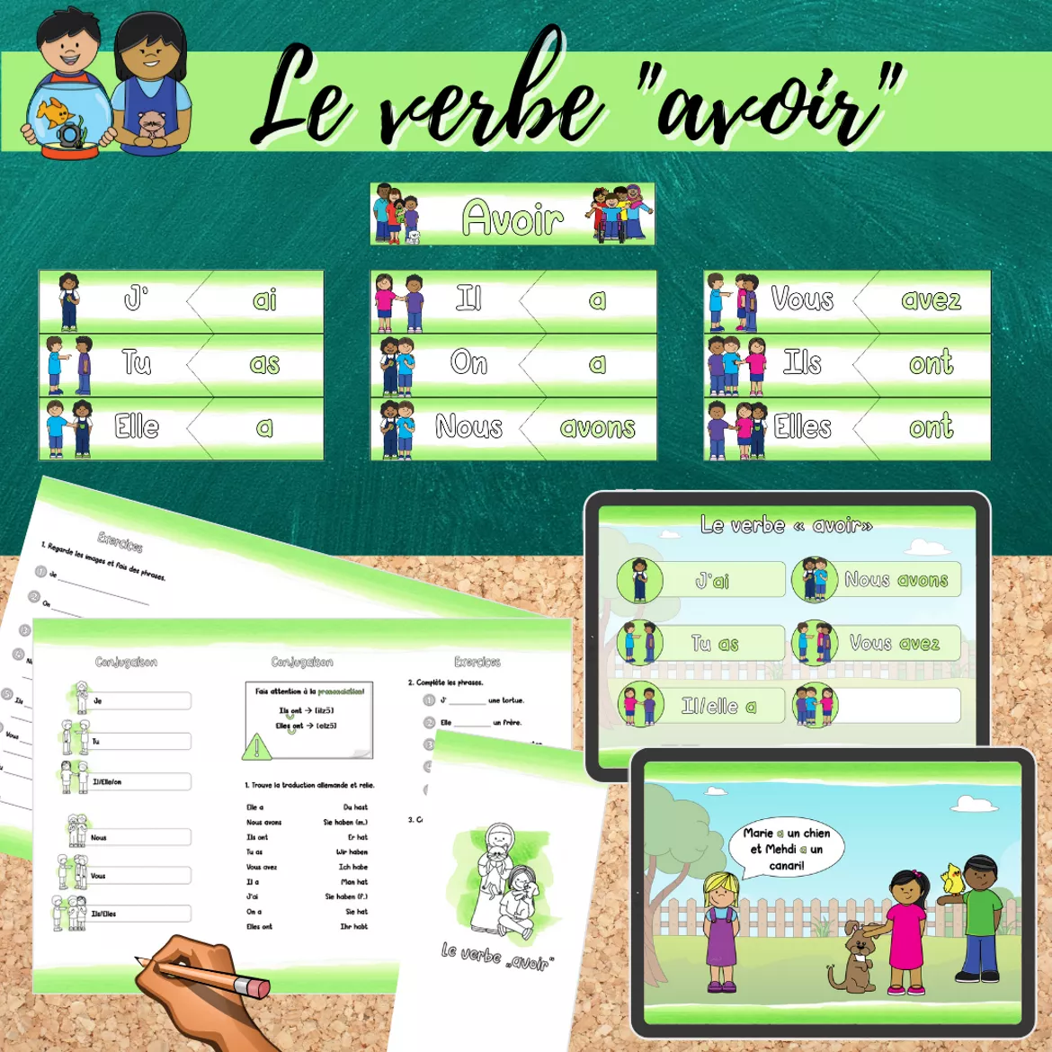 Bild in der Beschreibung des Unterrichtsmaterials Materialpaket: Le verbe "avoir" (Grammaire) von Mme_Sie #2
