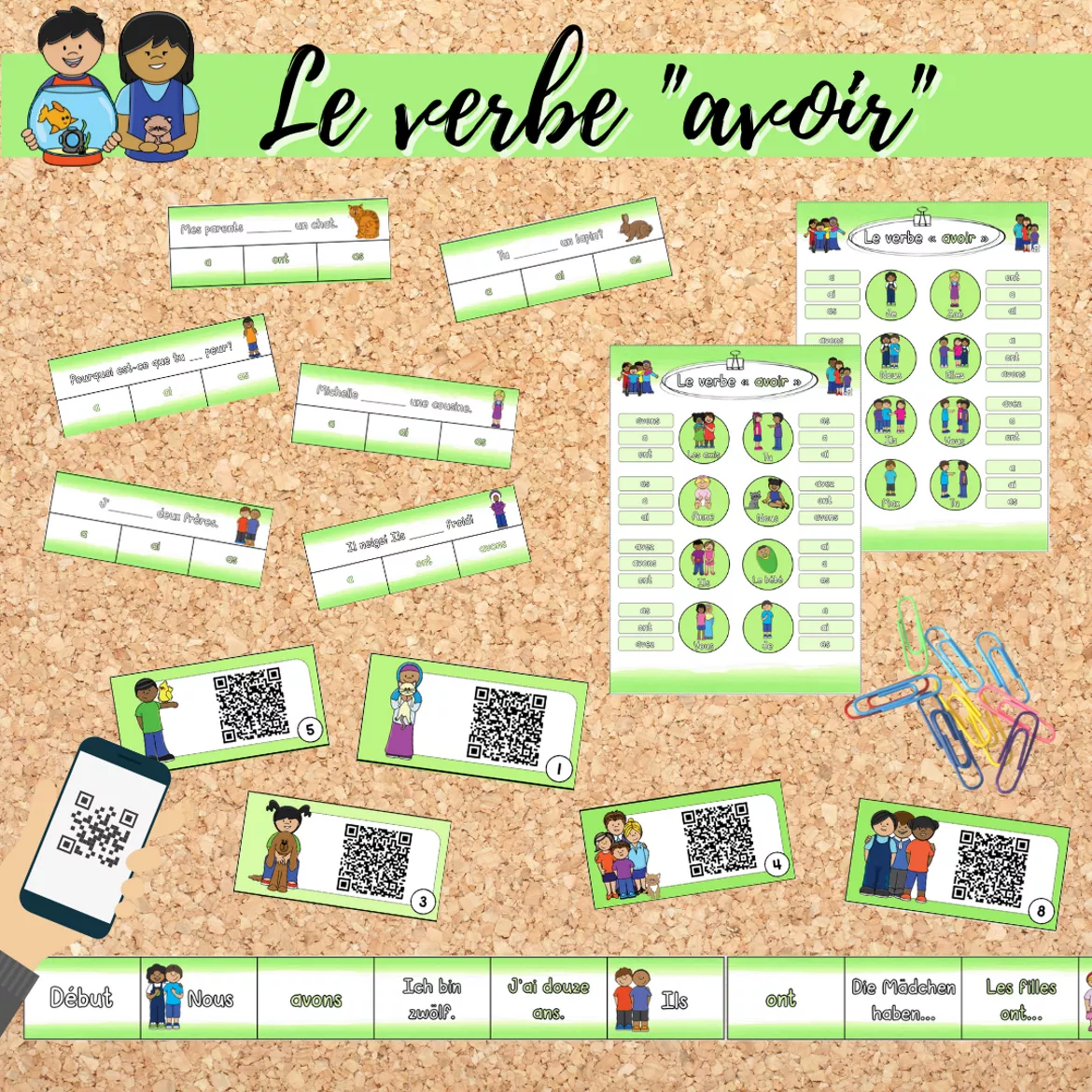 Bild in der Beschreibung des Unterrichtsmaterials Materialpaket: Le verbe "avoir" (Grammaire) von Mme_Sie #3