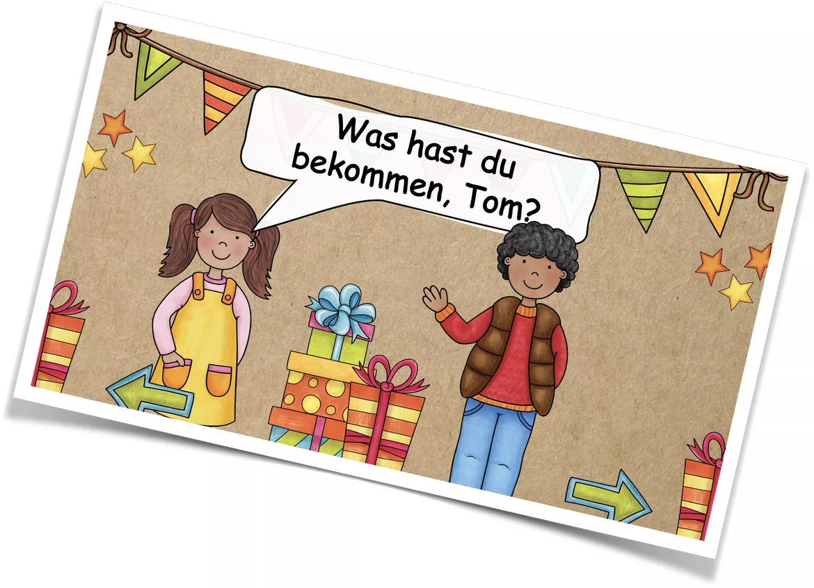 Bild in der Beschreibung des Unterrichtsmaterials Geburtstag - Über Geschenke sprechen von kreativ lernen #1