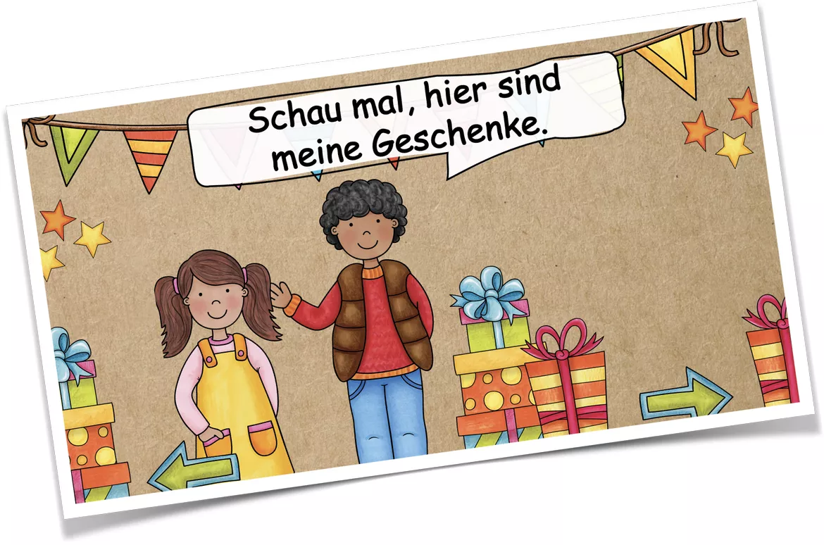 Bild in der Beschreibung des Unterrichtsmaterials Geburtstag - Über Geschenke sprechen von kreativ lernen #2