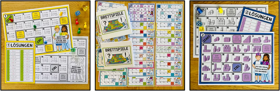 Bild in der Beschreibung des Unterrichtsmaterials MATHEMATIK BRETTSPIELE - Sammlung für die 4.-8. Schulstufe (wachsendes Paket) von Unterrichtmitspass #1
