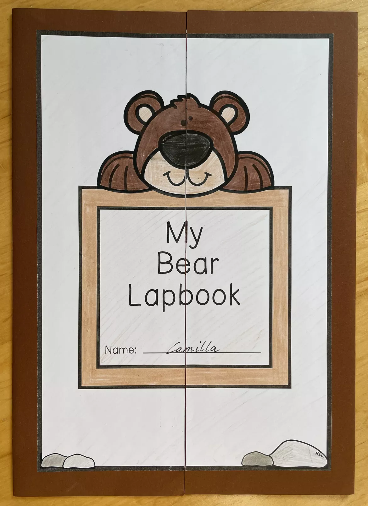 Bild in der Beschreibung des Unterrichtsmaterials Zoo Animals A-Z - Bear Lapbook von Camilla