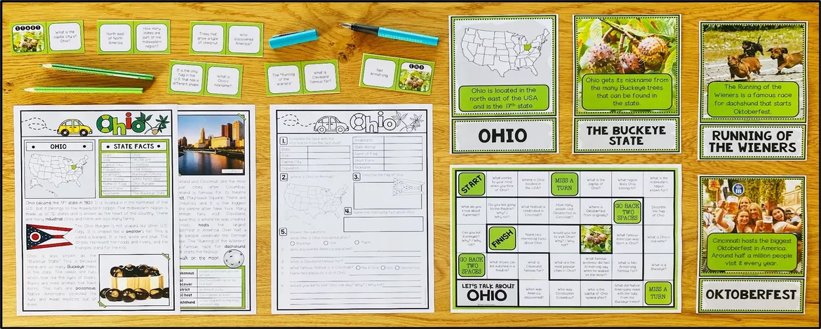 Bild in der Beschreibung des Unterrichtsmaterials USA - Ohio (Fact Sheets, Worksheets and Games) von Unterrichtmitspass #1