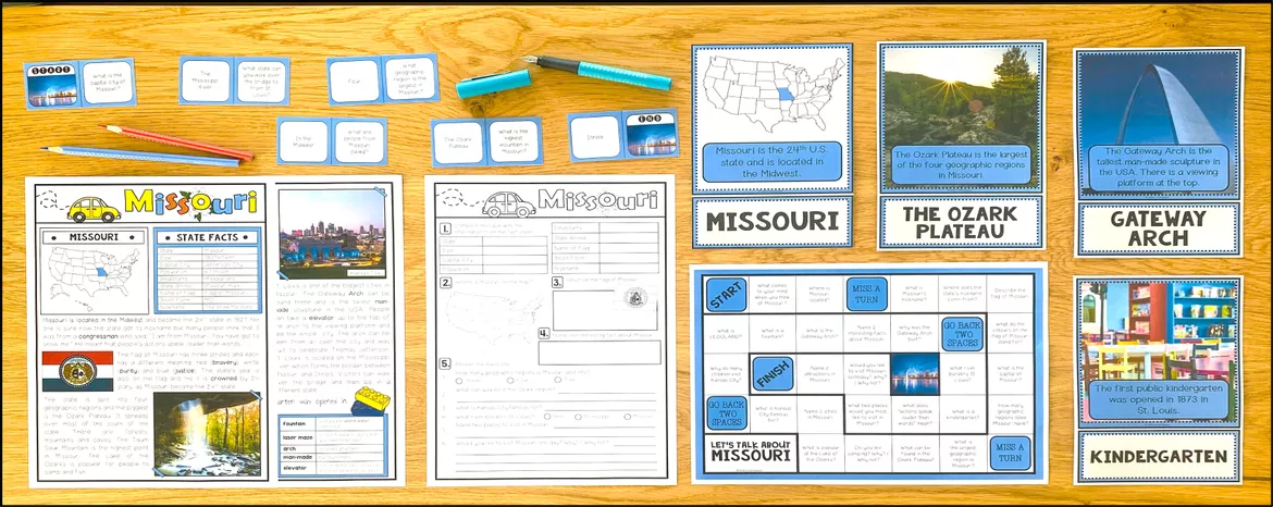 Bild in der Beschreibung des Unterrichtsmaterials USA - Missouri (Fact Sheets, Worksheets and Games) von Unterrichtmitspass #1