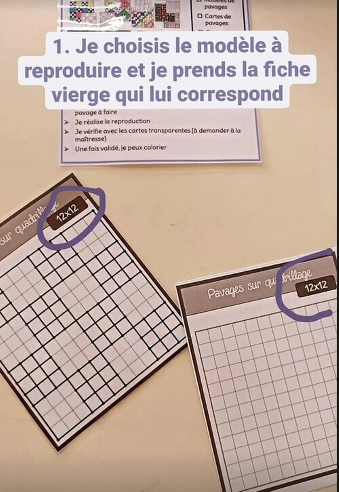 Bild in der Beschreibung des Unterrichtsmaterials Géométrie - Pavages von Maîtresse.lp #2