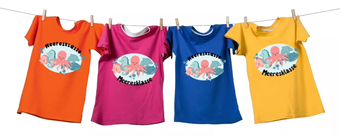 Bild in der Beschreibung des Unterrichtsmaterials Meeresklasse Klassenshirt Shirt Druck Mottoklasse Meer von Frau Bieku #1