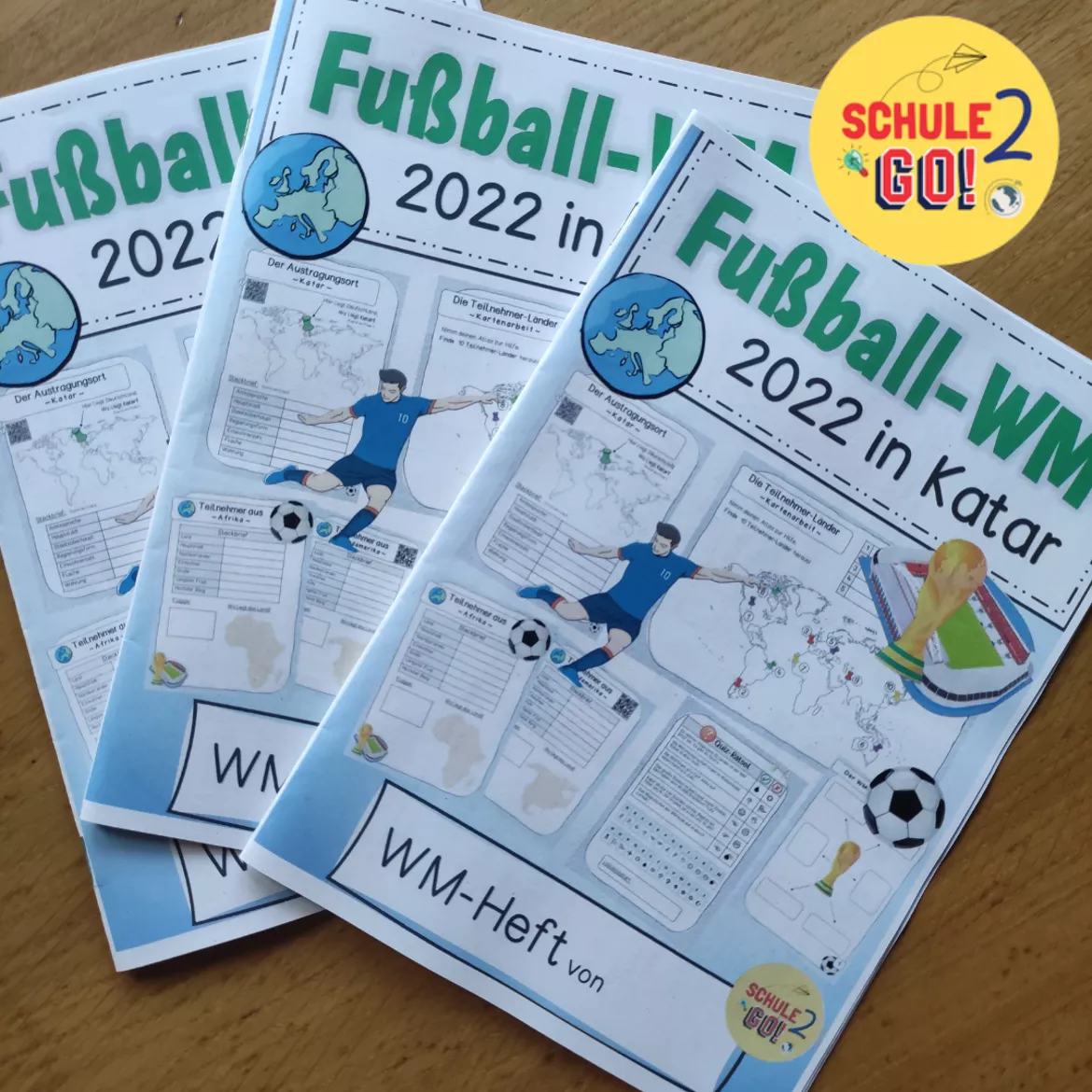 Bild in der Beschreibung des Unterrichtsmaterials Fußball WM 2022 Katar/ Lerntheke / Selbstlernheft / Weltmeisterschaft von Schule2go #1
