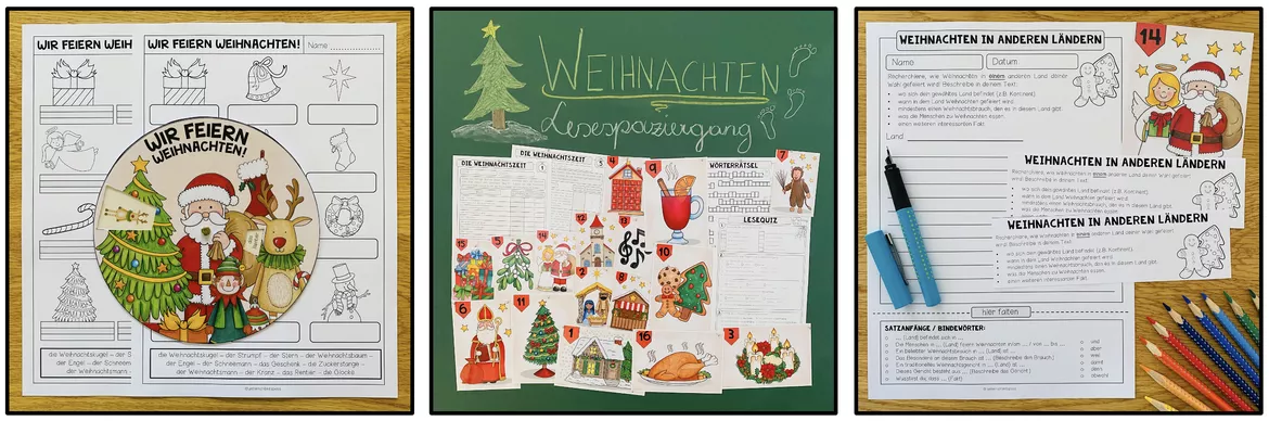 Bild in der Beschreibung des Unterrichtsmaterials WEIHNACHTEN - Materialpaket (Deutsch) von Unterrichtmitspass #1