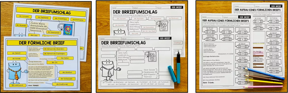 Bild in der Beschreibung des Unterrichtsmaterials BRIEFE - Materialpaket von Unterrichtmitspass #4