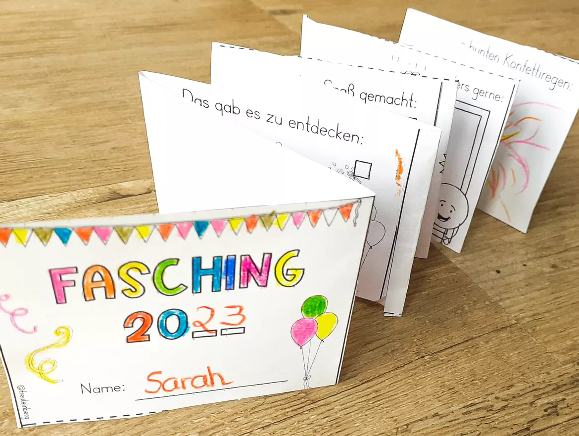 Bild in der Beschreibung des Unterrichtsmaterials Karneval - Fasching - Leporello von FreuleinBerg #1