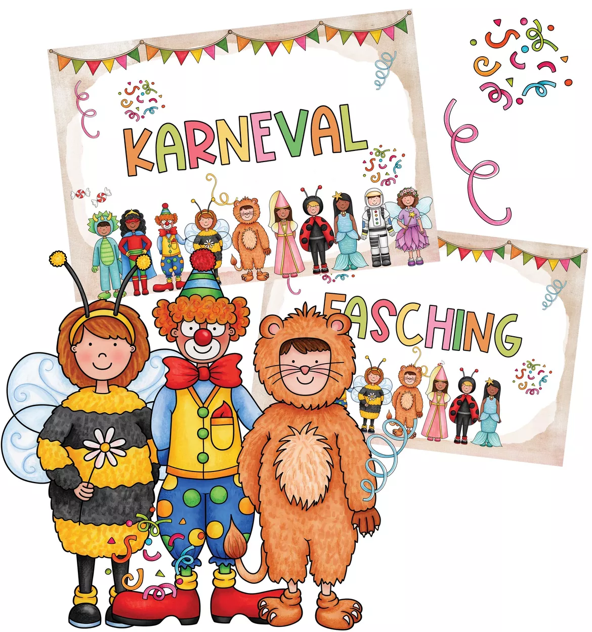 Bild in der Beschreibung des Unterrichtsmaterials Themenplakat: Fasching - Karneval von FreuleinBerg #1