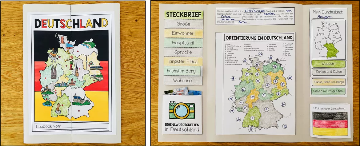 Bild in der Beschreibung des Unterrichtsmaterials Lapbook Deutschland von Unterrichtmitspass #1