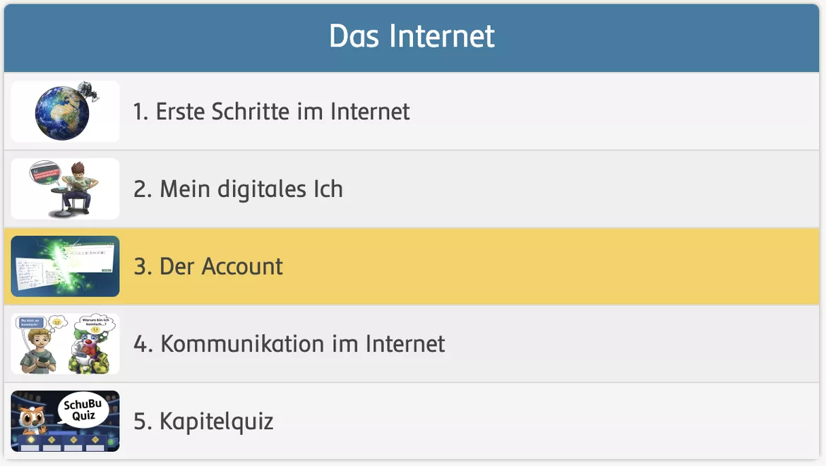 Bild in der Beschreibung des Unterrichtsmaterials Der Account, E-Mail-Adresse, Passwort (interaktiv) von SchuBu.digitaleSchulbücher #1