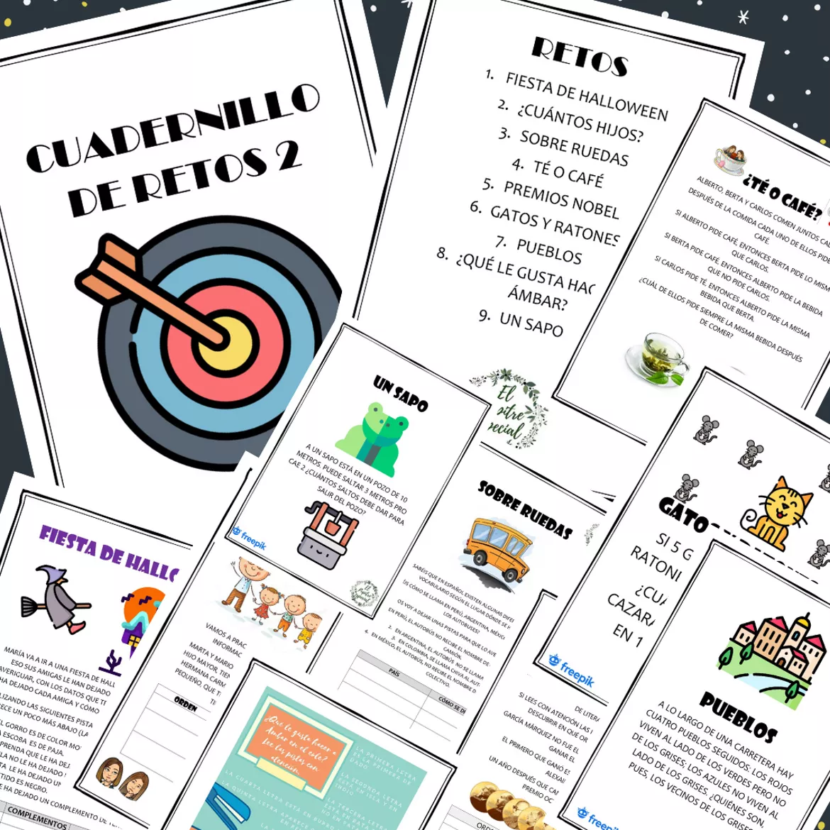 Bild in der Beschreibung des Unterrichtsmaterials CUADERNILLO RETOS 2 von El pupitre especial #1