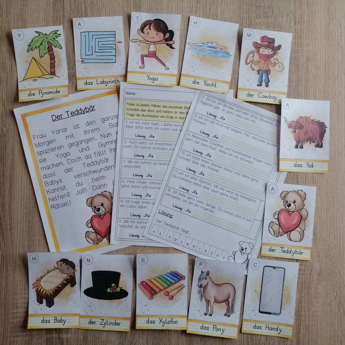 Bild in der Beschreibung des Unterrichtsmaterials Schreibspaziergang Buchstabeneinführung Y von Abenteuer Grundschule #1
