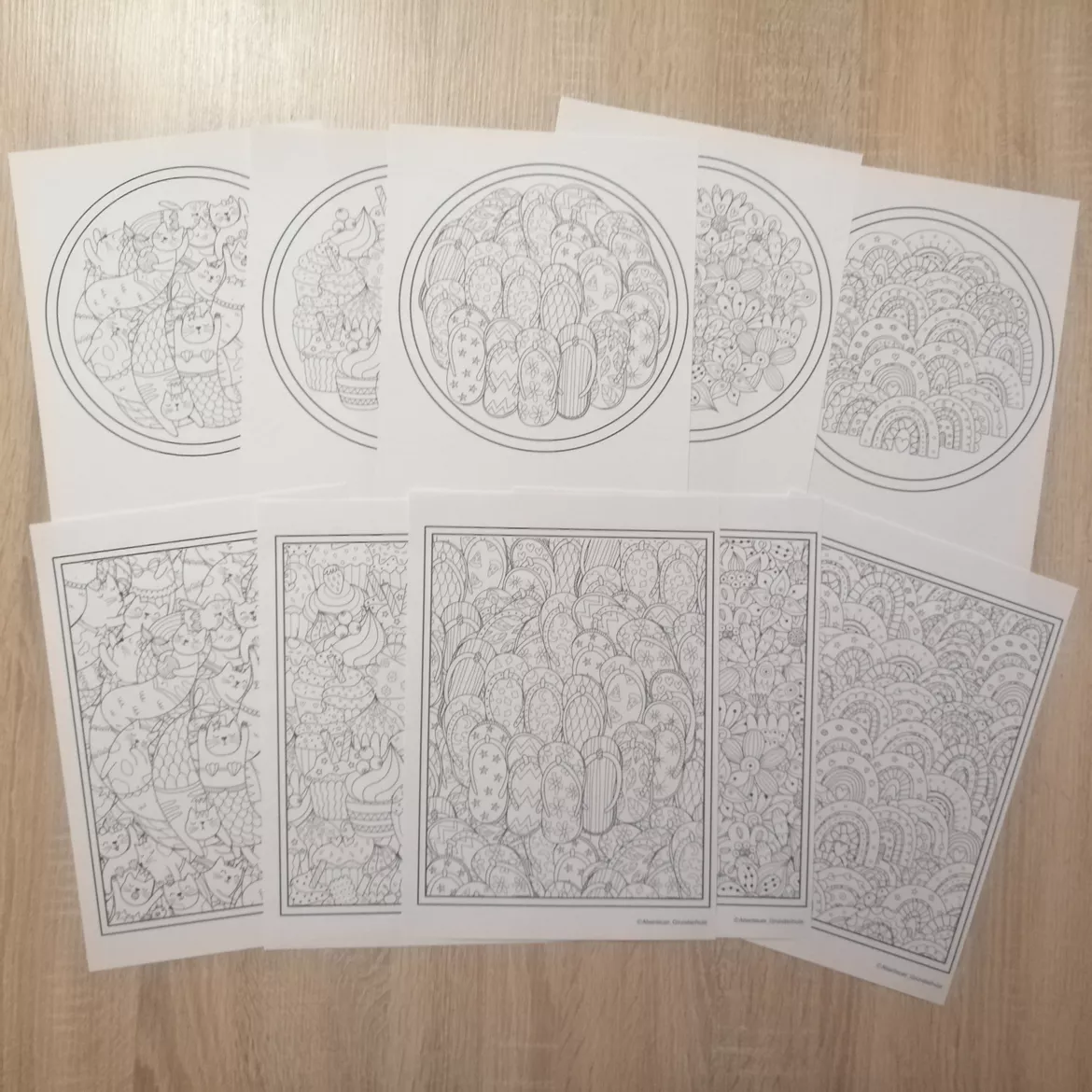 Bild in der Beschreibung des Unterrichtsmaterials Sommer Mandalas Ausmalbilder Malvorlagen von Abenteuer Grundschule #1