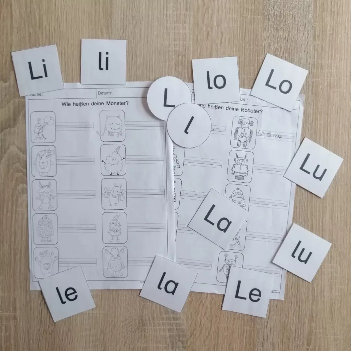 Bild in der Beschreibung des Unterrichtsmaterials Silben lesen und schreiben Silbenrutsche Silbenteppiche von Abenteuer Grundschule #2