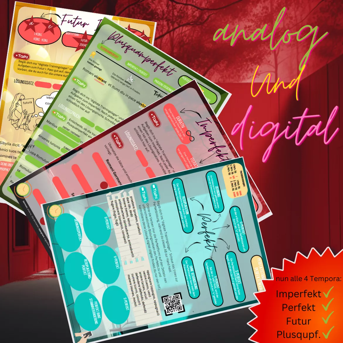 Bild in der Beschreibung des Unterrichtsmaterials Materialpaket Zeitformen von RepetitioDigitalis #1