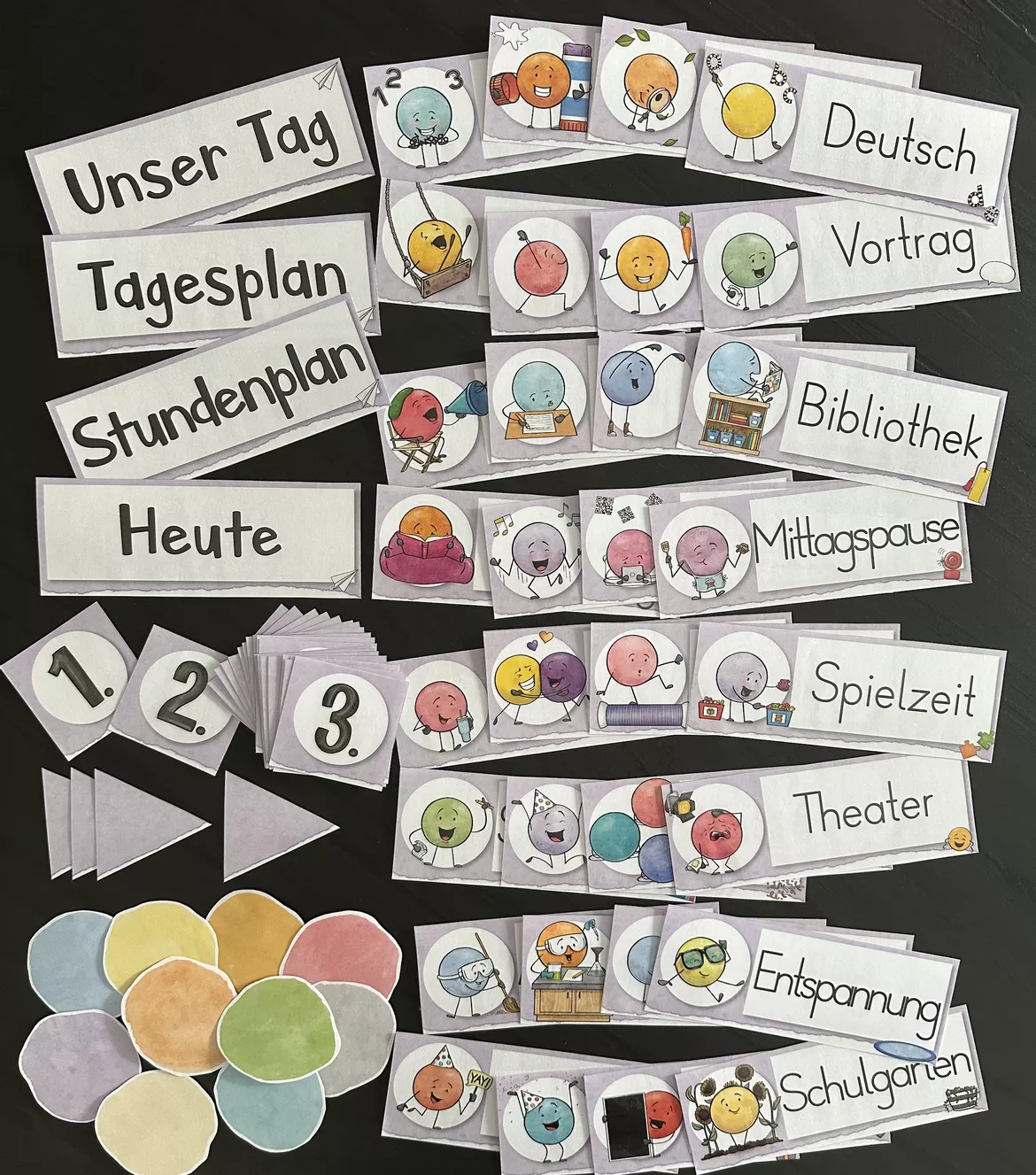 Bild in der Beschreibung des Unterrichtsmaterials Tagestransparenz Grundschule Visualisierung von give them wings🍃 #1
