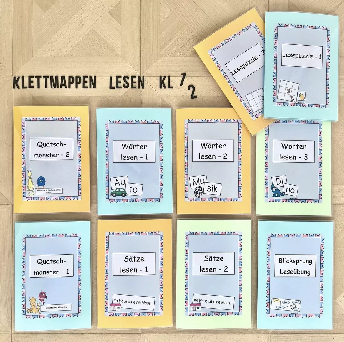 Bild in der Beschreibung des Unterrichtsmaterials Materialpaket Klettmappen ZR10/Erstlesen von Tafelzauber #1