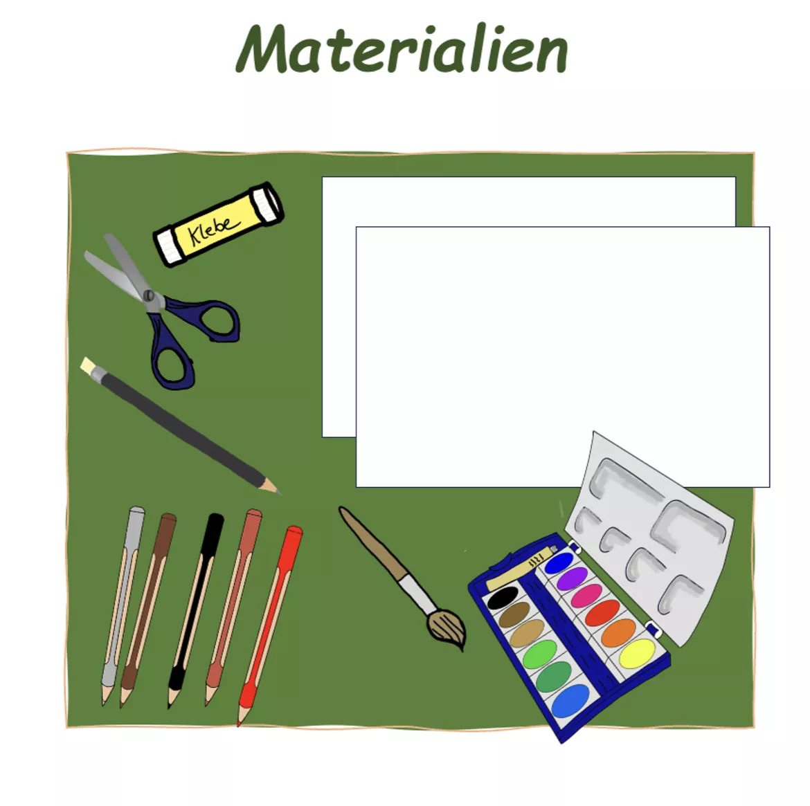 Bild in der Beschreibung des Unterrichtsmaterials Pilz-Wiese Kunst Klasse 1-4 Digital Herbst Schritt für Schritt Anleitung von Bastelkuh #1