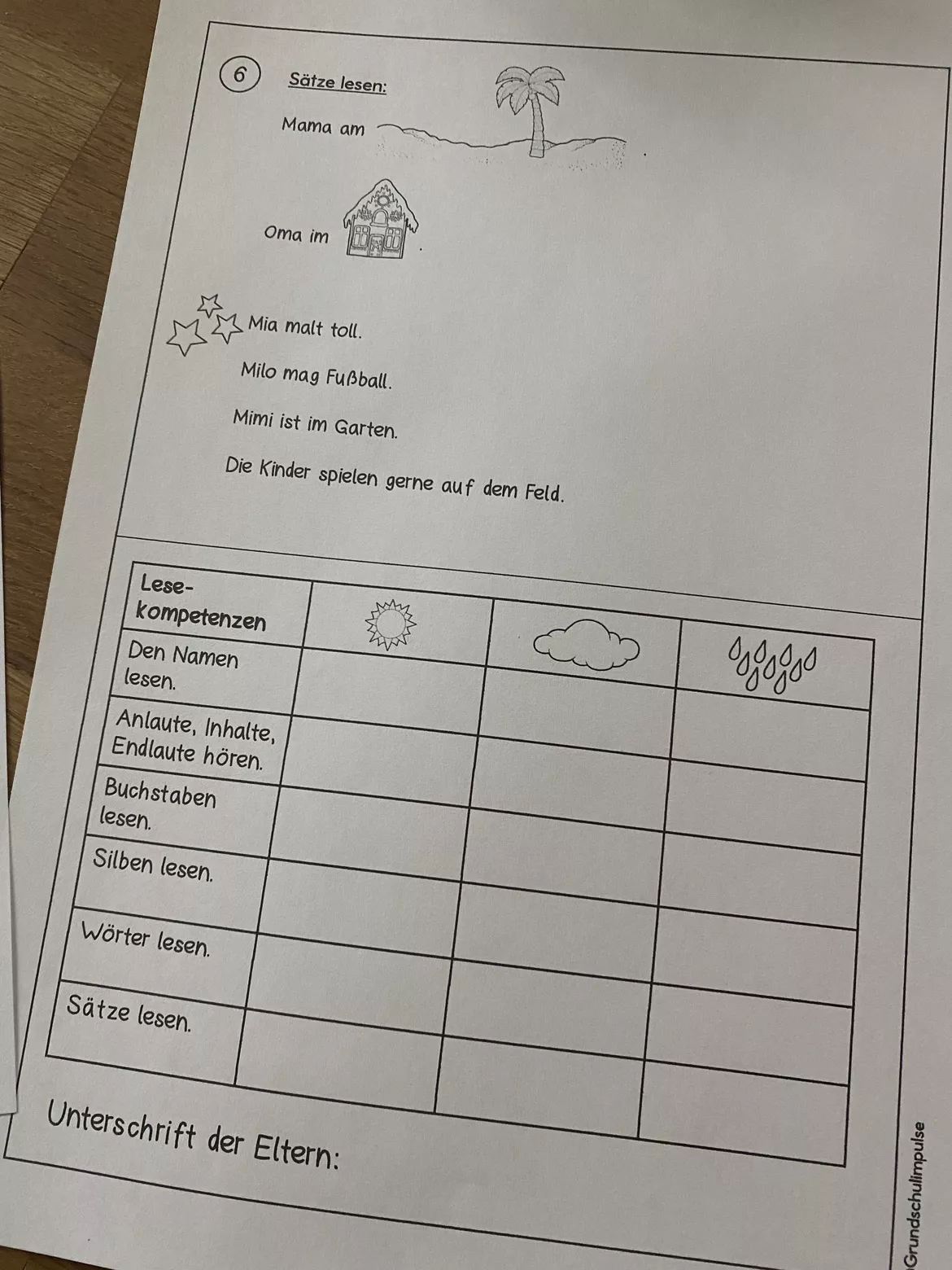 Bild in der Beschreibung des Unterrichtsmaterials Leseüberprüfung Klasse 1 (Herbstferien) inkl. Rückmeldung von Grundschulimpulse #2