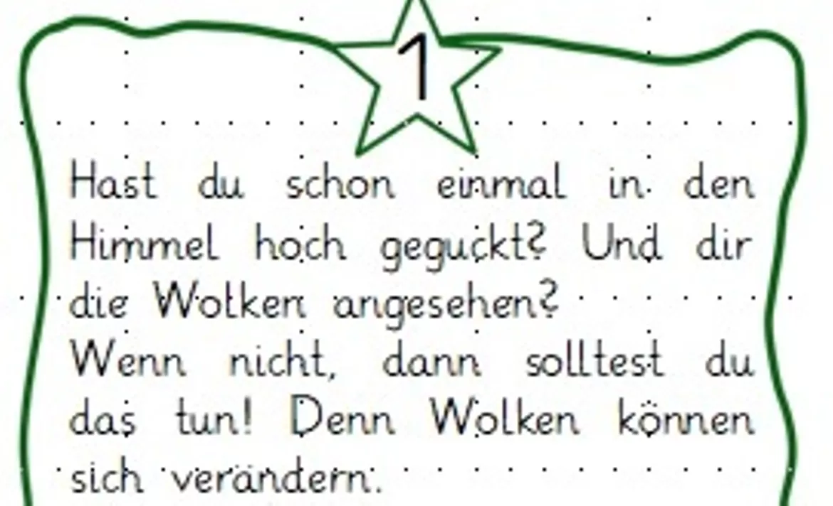Bild in der Beschreibung des Unterrichtsmaterials Adventskalender wachsendes Fensterbild Wolke Wilma und die Winterzeit von Grubär #2