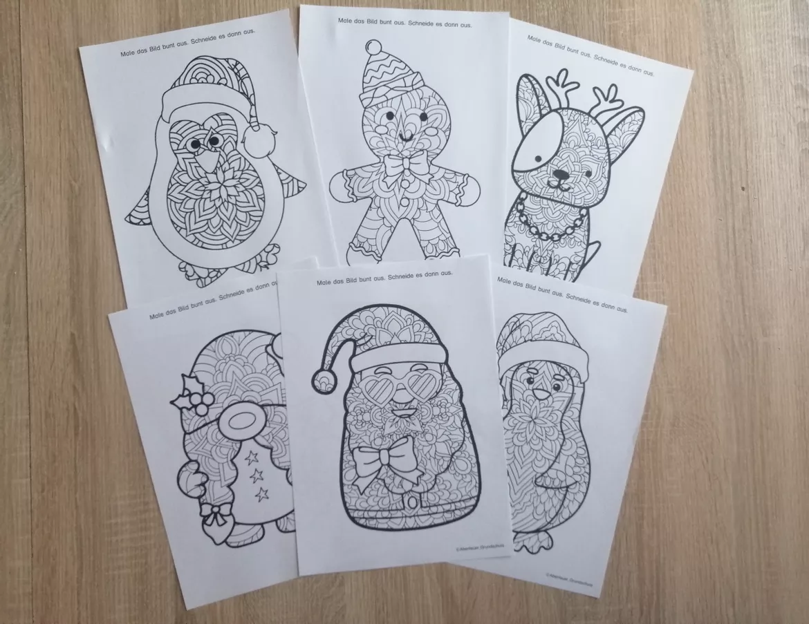 Bild in der Beschreibung des Unterrichtsmaterials Fensterbilder: Weihnachten von Abenteuer Grundschule #1