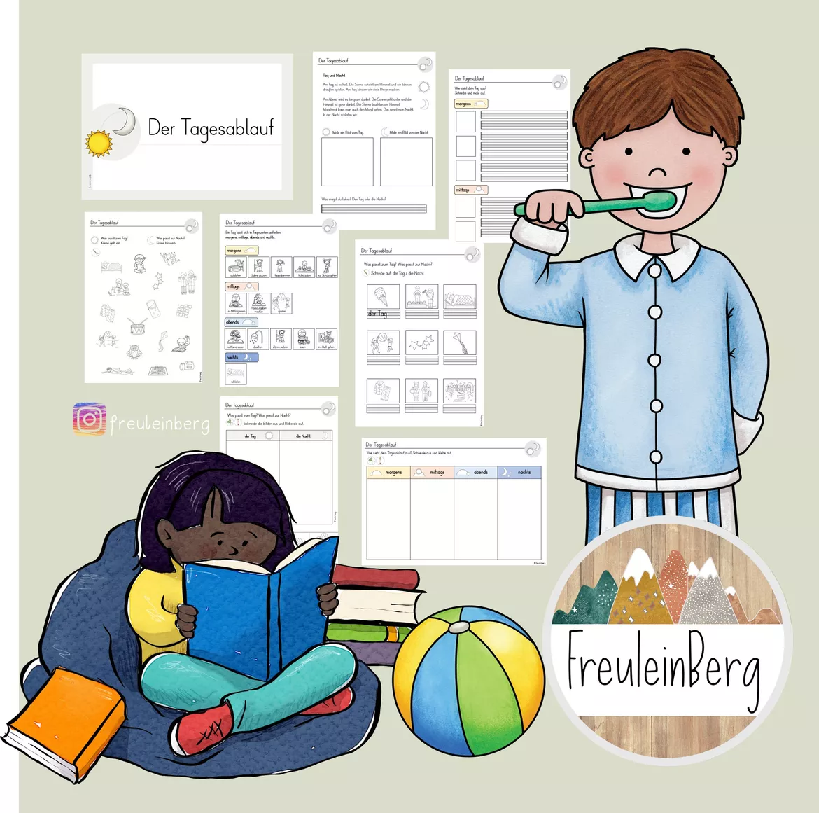 Der Tagesablauf Differenzierte Arbeitsbl tter Unterrichtsmaterial der-tagesablauf-differenzierte-arbeitsbl-tter-unterrichtsmaterial