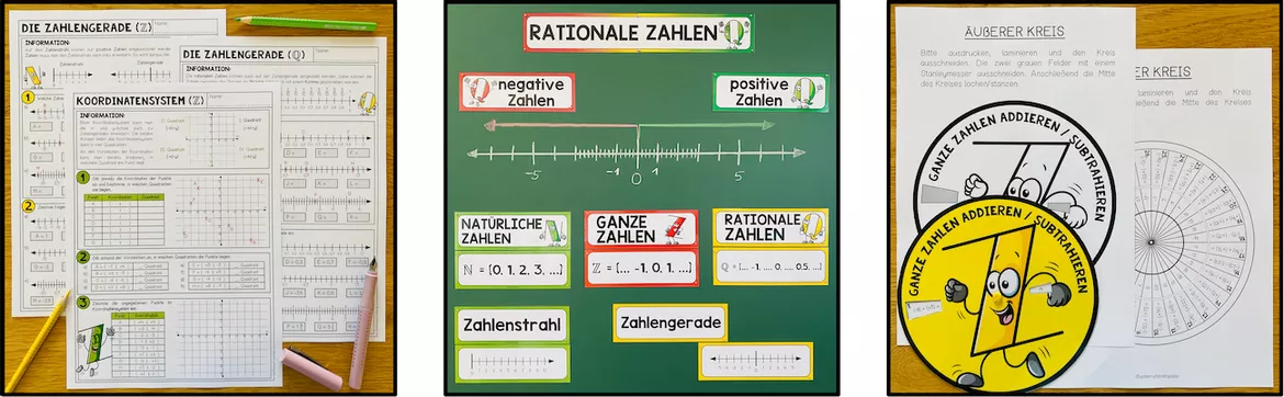 Bild in der Beschreibung des Unterrichtsmaterials GANZE UND RATIONALE ZAHLEN - Sparpaket von Unterrichtmitspass #4