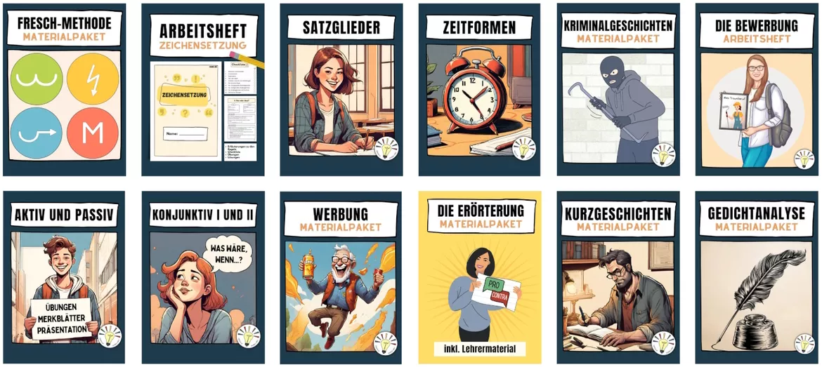 Bild in der Beschreibung des Unterrichtsmaterials Zeichensetzung (umfangreiches Arbeitsheft) von Colored Lines #1