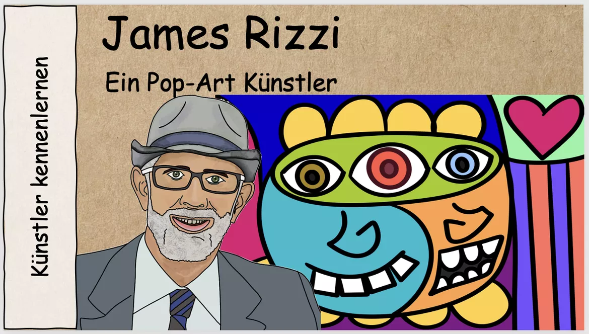 Bild in der Beschreibung des Unterrichtsmaterials Kunstprojekt James Rizzi Monstergesichter von kreativ lernen #1