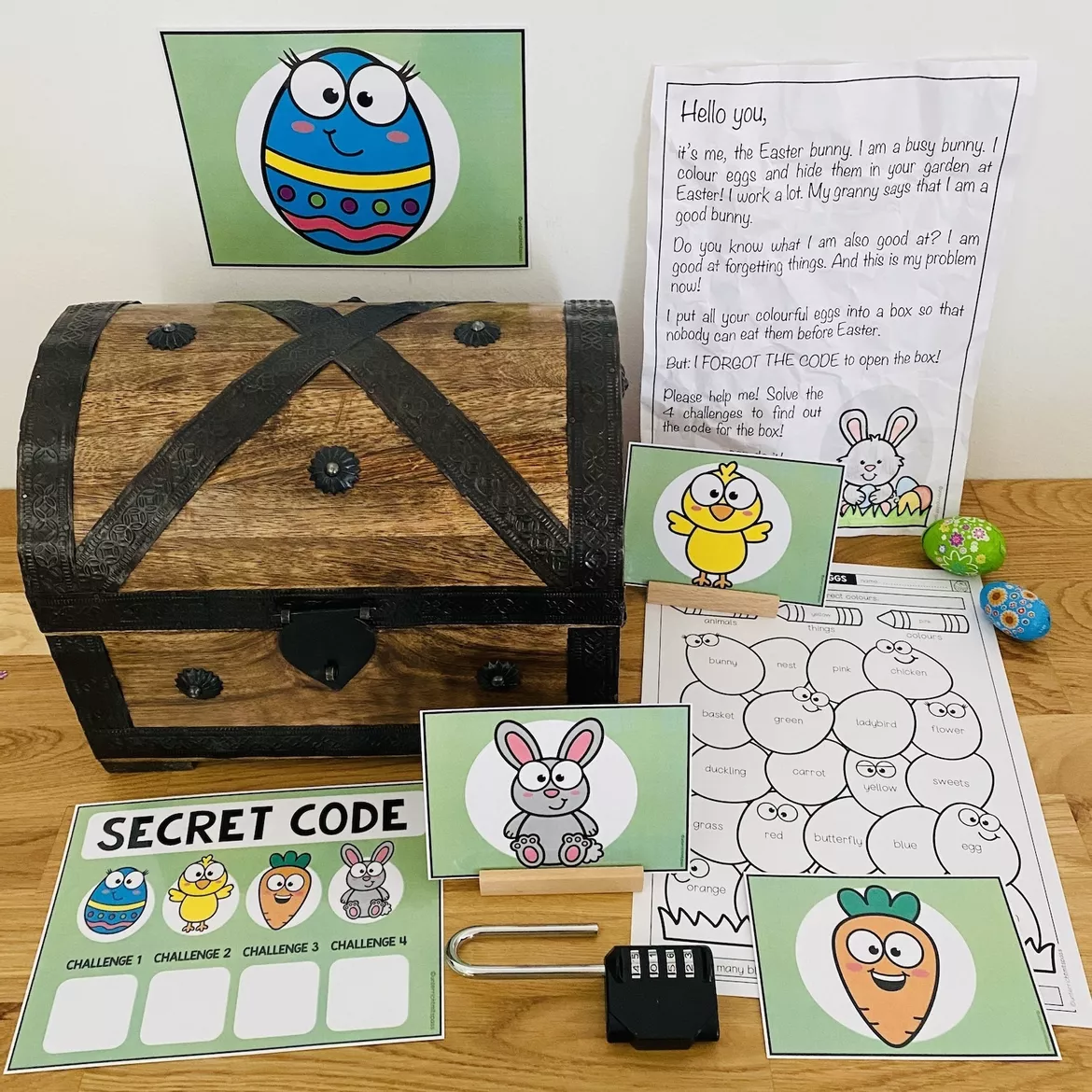 Bild in der Beschreibung des Unterrichtsmaterials SAVE THE EASTER EGGS - Escape Room (Englisch 4./5. Schulstufe) von Unterrichtmitspass #1
