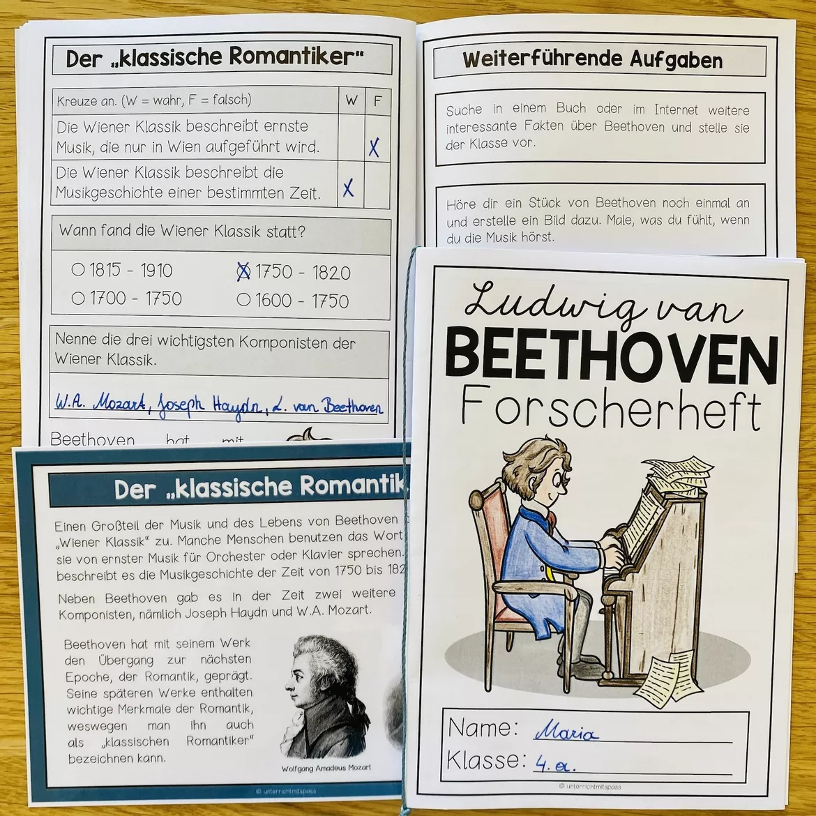 Bild in der Beschreibung des Unterrichtsmaterials LUDWIG VAN BEETHOVEN - Lernwerkstatt von Unterrichtmitspass #2