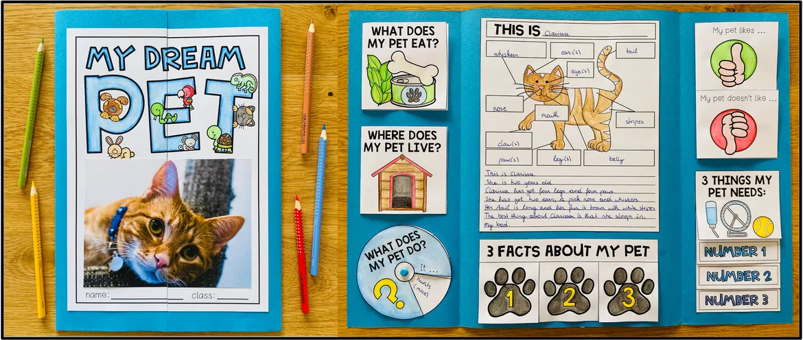 Bild in der Beschreibung des Unterrichtsmaterials MY DREAM PET - Lapbook von MyTeachingFactory #1