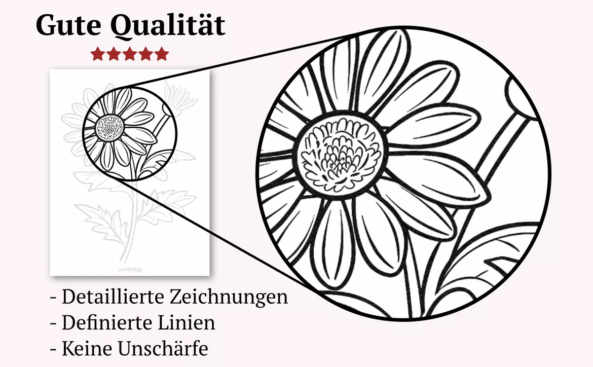 Bild in der Beschreibung des Unterrichtsmaterials Blumen ❤ Ausmalbilder (21 Malvorlagen) von colorinq #4