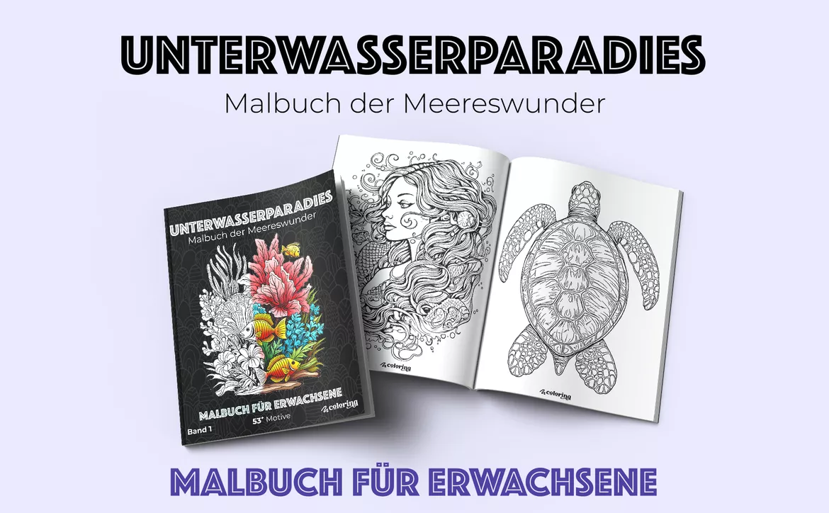 Bild in der Beschreibung des Unterrichtsmaterials Unterwasserparadies ❂ Ausmalbilder (54 Malvorlagen) - Meereswunder von colorinq #1