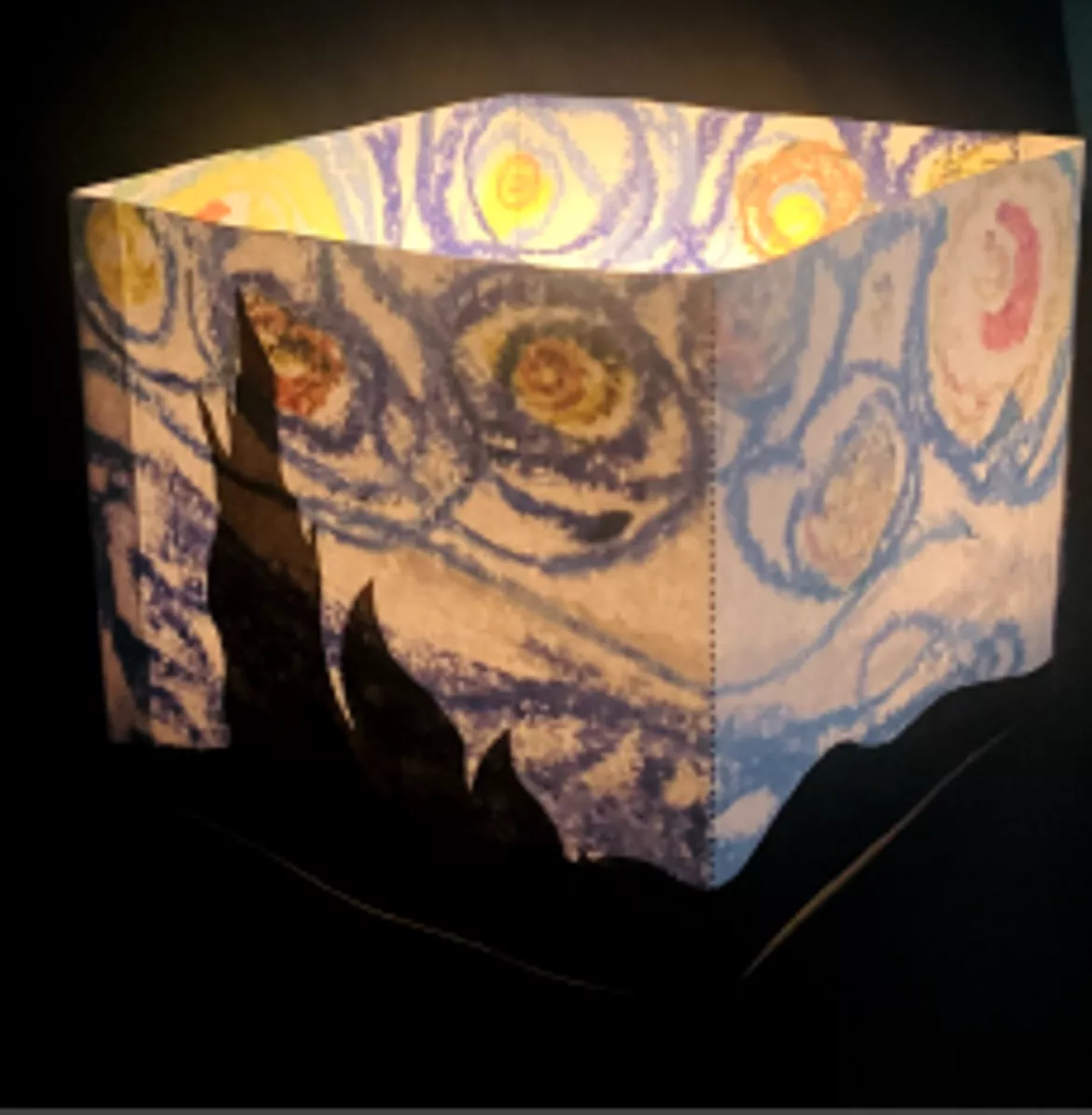 Bild in der Beschreibung des Unterrichtsmaterials Vincent van Gogh Sternennacht – Laterne basteln von GRETAisland #1