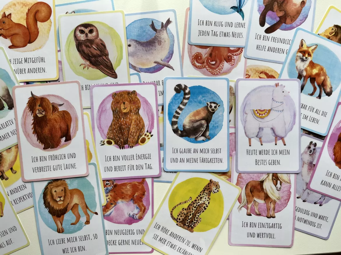 Bild in der Beschreibung des Unterrichtsmaterials Affirmationskarten zum Mutmachen für Kinder von kari.bo #1