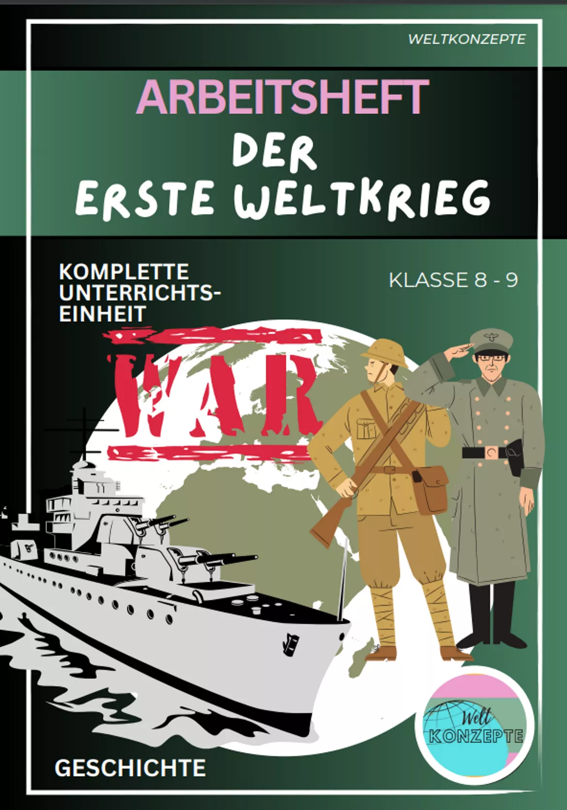 Bild in der Beschreibung des Unterrichtsmaterials Das Ende der Monarchie - Der Erste Weltkrieg von WeltKonzepte #1