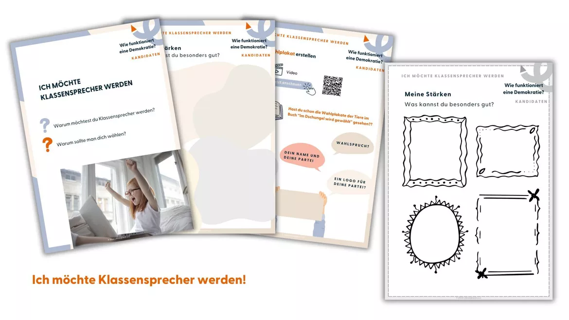 Bild in der Beschreibung des Unterrichtsmaterials Wir organisieren eine Klassensprecher-Wahl Klasse 1 und 2 von Lehrerglück #2
